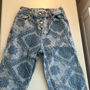 Pacsun Bandana Patterned Straight Leg Jean